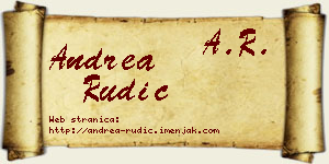 Andrea Rudić vizit kartica